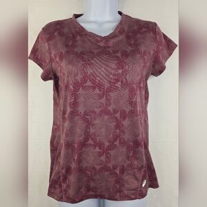 Asics Women's Athletic Short Sleeve T-Shirt Maroon Size Small BV-2475